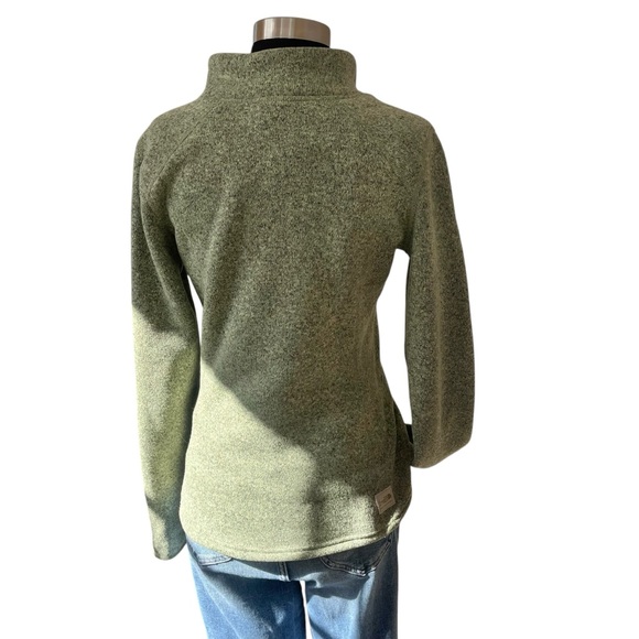 The North Face shawl collar 1/4 button sweater fleece green size S - Picture 3 of 14